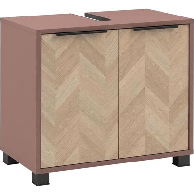 Schildmeyer, Meuble sous-lavabo, Piazza Waschbeckenunterschrank Mauve / Fischgraeten Dekor (65.10 x 33 x 53.60 cm) - Publicité Schildmeyer, Meuble sous-lavabo, Piazza Waschbeckenunterschrank Mauve / Fischgraeten Dekor (65.10 x 33 x 53.60 cm) - Publicité