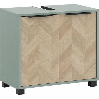 Schildmeyer, Meuble sous-lavabo, Piazza Waschbeckenunterschrank Pistazie / Fischgraeten Dekor (65.10 x 33 x 53.60 cm) - Publicité Schildmeyer, Meuble sous-lavabo, Piazza Waschbeckenunterschrank Pistazie / Fischgraeten Dekor (65.10 x 33 x 53.60 cm) - Publicité