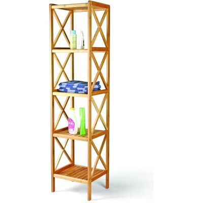 MSV, Étagère de salle de bain, ETAGERE BAMBOU 5 NIVEAUX 36,5X33X153 CM (36.50 x 33 x 153 cm) - Publicité MSV, Étagère de salle de bain, ETAGERE BAMBOU 5 NIVEAUX 36,5X33X153 CM (36.50 x 33 x 153 cm) - Publicité