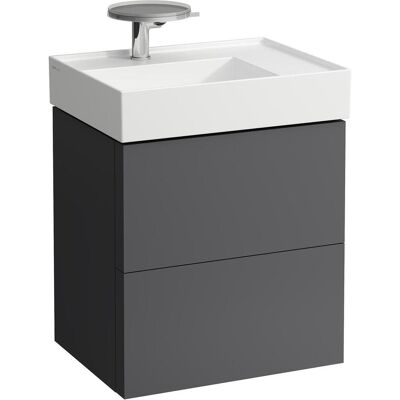 Laufen Modèle H810334 - Meuble sous-vasque mural à 2 tiroirs - Schiefergrau - Publicité Laufen Modèle H810334 - Meuble sous-vasque mural à 2 tiroirs - Schiefergrau - Publicité
