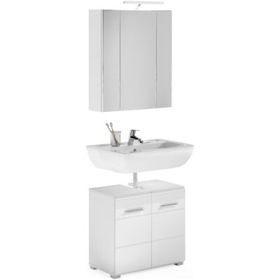 Ensemble de meubles de bain Xonox.home Linus - 2 pièces blanc - Publicité Ensemble de meubles de bain Xonox.home Linus - 2 pièces blanc - Publicité
