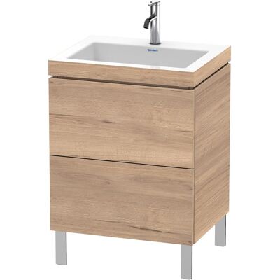 Duravit Ensemble de meubles de salle de bain, L-Cube c-bonded Ensemble vertical, 2 tiroirs, sans trop-plein, 1 trou pour robinet, 600x698x480mm - Publicité Duravit Ensemble de meubles de salle de bain, L-Cube c-bonded Ensemble vertical, 2 tiroirs, sans trop-plein, 1 trou pour robinet, 600x698x480mm - Publicité
