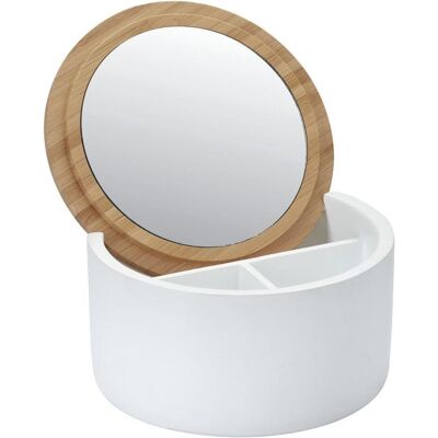 Diaqua, Rangement pour salle de bains, Boîte à bijoux avec miroir blanc / bois - Publicité Diaqua, Rangement pour salle de bains, Boîte à bijoux avec miroir blanc / bois - Publicité