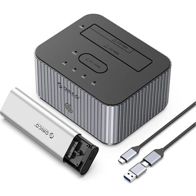 Orico Station d'accueil HDD / SSD IT28E-C for SATA 2.5inch / 3.5inch / M.2 NVMe, Grey, Disque dur : accessoires - Publicité Orico Station d'accueil HDD / SSD IT28E-C for SATA 2.5inch / 3.5inch / M.2 NVMe, Grey, Disque dur : accessoires - Publicité