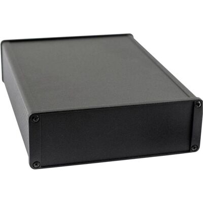 Hammond 1457T2201BK Boîtier universel 220 x 165 55 Aluminium noir 1 pc. (Boîtier), Accessoires électroniques + boîtier, Noir - Publicité Hammond 1457T2201BK Boîtier universel 220 x 165 55 Aluminium noir 1 pc. (Boîtier), Accessoires électroniques + boîtier, Noir - Publicité
