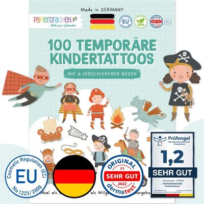 Papierdrachen 100 tatouages pour enfants - Heroes - Publicité Papierdrachen 100 tatouages pour enfants - Heroes - Publicité