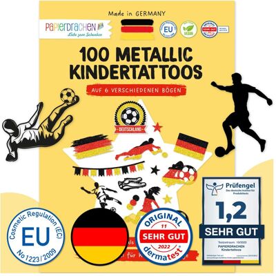 Papierdrachen Tatouages métalliques - Football Allemagne - Publicité Papierdrachen Tatouages métalliques - Football Allemagne - Publicité