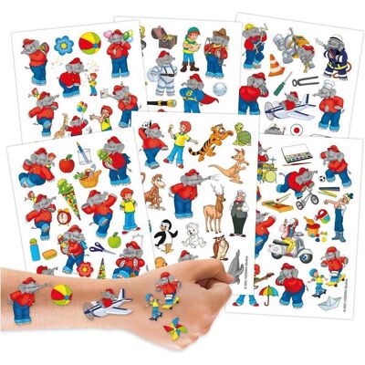 Papierdrachen Tatouage pour enfants - Kit - Benjamin Blümchen (100 pièces 6 feuilles) - Publicité Papierdrachen Tatouage pour enfants - Kit - Benjamin Blümchen (100 pièces 6 feuilles) - Publicité
