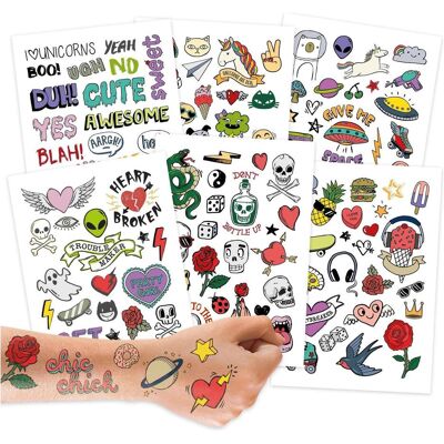 Papierdrachen Tatouages pour enfants - Scrunch Doodles - Publicité Papierdrachen Tatouages pour enfants - Scrunch Doodles - Publicité