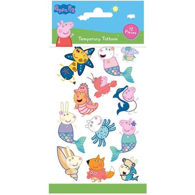 Tatouages Temporaires Peppa Pig - Multicolore - Amusement Enfantin - Publicité Tatouages Temporaires Peppa Pig - Multicolore - Amusement Enfantin - Publicité