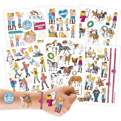 Papierdrachen Kit de tatouage pour enfants - Bibi et Tina (100 pièces sur 6 feuilles) - Publicité Papierdrachen Kit de tatouage pour enfants - Bibi et Tina (100 pièces sur 6 feuilles) - Publicité