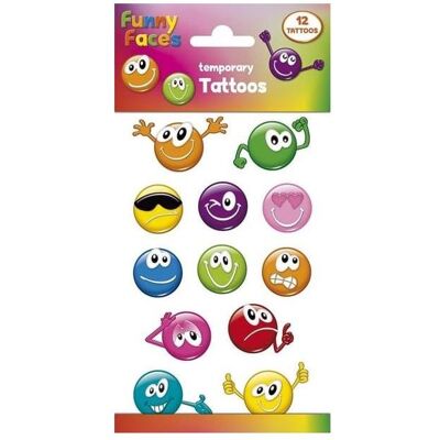Totum Visages Amusants Tatouages Temporaires - Amusant & Coloré - Publicité Totum Visages Amusants Tatouages Temporaires - Amusant & Coloré - Publicité