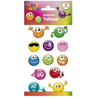 Totum Visages Amusants Tatouages Temporaires - Amusant & Coloré - Publicité Totum Visages Amusants Tatouages Temporaires - Amusant & Coloré - Publicité