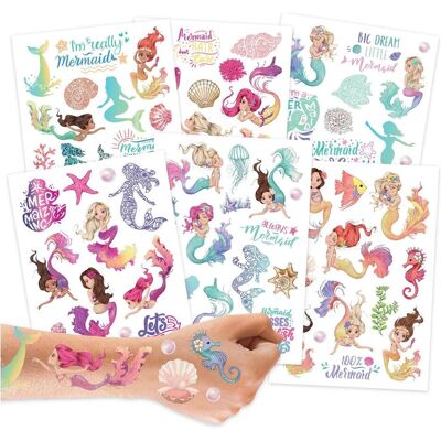Papierdrachen Tatouages métalliques - Sirènes - Publicité Papierdrachen Tatouages métalliques - Sirènes - Publicité