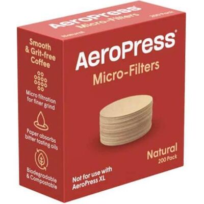 Aerobie AeroPress - Marron naturel - Papier - 200 pièces - Filtres à café - Publicité Aerobie AeroPress - Marron naturel - Papier - 200 pièces - Filtres à café - Publicité