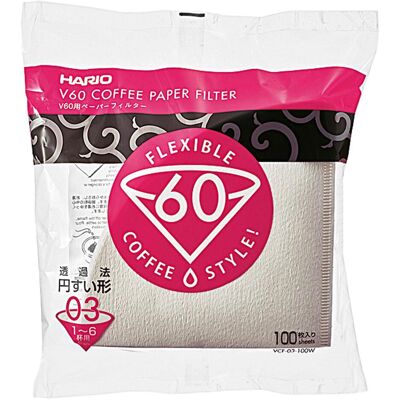 Hario Papier filtre Gr.03 (100pcs), Machine à café : accessoires, Blanc - Publicité Hario Papier filtre Gr.03 (100pcs), Machine à café : accessoires, Blanc - Publicité