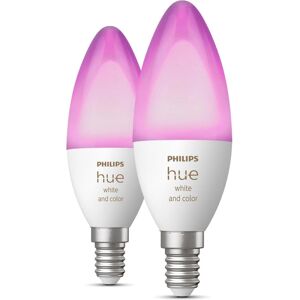 Philips Hue, Ampoule, White & Color BT (E14, 470 lm, 2x) - Publicité Philips Hue, Ampoule, White & Color BT (E14, 470 lm, 2x) - Publicité