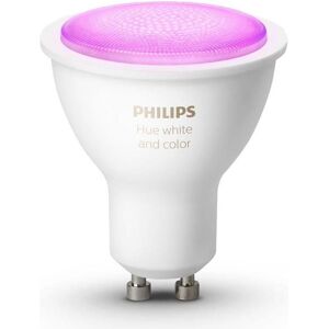 Philips Hue, Ampoule, White & Color Ambiance BT (GU10, 350 lm, 1x) - Publicité Philips Hue, Ampoule, White & Color Ambiance BT (GU10, 350 lm, 1x) - Publicité