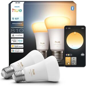 Philips Hue, Ampoule, Hue A63 (E27, 810 lm, 2x) - Publicité Philips Hue, Ampoule, Hue A63 (E27, 810 lm, 2x) - Publicité