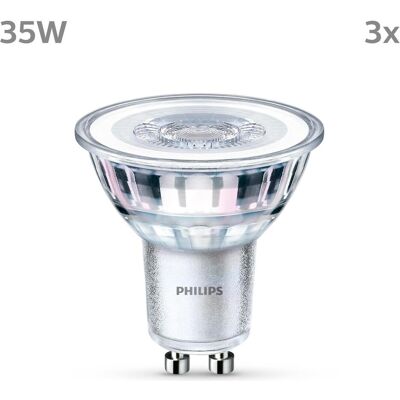 Philips Ampoule, LEDClassic 35W WW 36D ND 3CT/6 EC (GU10, 255 lm, 3x) - Publicité Philips Ampoule, LEDClassic 35W WW 36D ND 3CT/6 EC (GU10, 255 lm, 3x) - Publicité