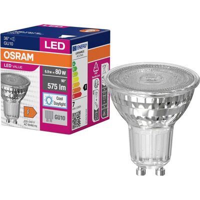 Osram, Ampoule, Led Value Par16 (GU10, 575 lm, 1x) - Publicité Osram, Ampoule, Led Value Par16 (GU10, 575 lm, 1x) - Publicité