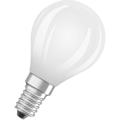 Osram, Ampoule, Balle de golf LED, 45 mm, 6,5 W (60 W), E14, dépoli, blanc très chaud, intensité lumineuse variable (E14, 806 lm) - Publicité Osram, Ampoule, Balle de golf LED, 45 mm, 6,5 W (60 W), E14, dépoli, blanc très chaud, intensité lumineuse variable (E14, 806 lm) - Publicité
