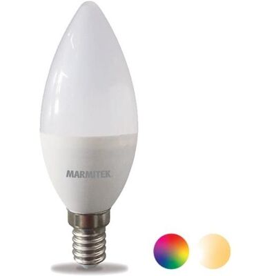 Marmitek Smart me Glow SO Ampoule LED - E14, RGB, 4.5 W - Wi-Fi Intelligent, Blanc - Publicité Marmitek Smart me Glow SO Ampoule LED - E14, RGB, 4.5 W - Wi-Fi Intelligent, Blanc - Publicité