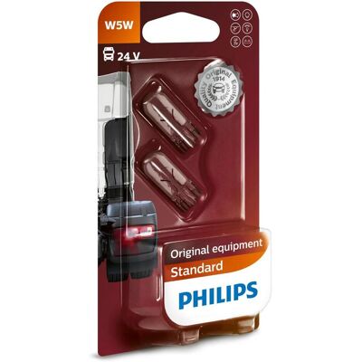 Philips W5W 24V/5W 2 pièces - Publicité Philips W5W 24V/5W 2 pièces - Publicité