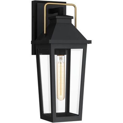 Elstead Lighting, Éclairage d'extérieur, Elstead Buckley Aussenwandleuchte E27 mattschwarz und Messing Akzente Glas klar IP44 Anti-Meerwasser (E27, IP44) - Publicité Elstead Lighting, Éclairage d'extérieur, Elstead Buckley Aussenwandleuchte E27 mattschwarz und Messing Akzente Glas klar IP44 Anti-Meerwasser (E27, IP44) - Publicité