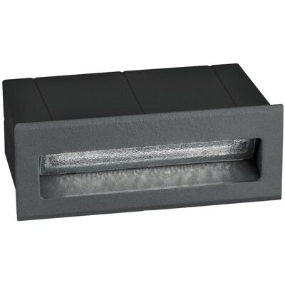 Nova Luce, Éclairage d'extérieur, KRYPTON LED Applique murale encastrable Gris 3W IP54 Blanc chaud 13,5x8x5,5cm 726406 (200 lm, IP54) - Publicité Nova Luce, Éclairage d'extérieur, KRYPTON LED Applique murale encastrable Gris 3W IP54 Blanc chaud 13,5x8x5,5cm 726406 (200 lm, IP54) - Publicité