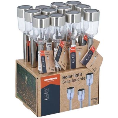 Grundig Éclairage d'extérieur, Lampe de jardin solaire à piquet LED Ø 4,5 x 36 cm - Publicité Grundig Éclairage d'extérieur, Lampe de jardin solaire à piquet LED Ø 4,5 x 36 cm - Publicité