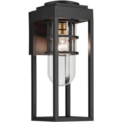 Elstead Lighting, Éclairage d'extérieur, Elstead Hone Aussenwandleuchte E27 Strukturiertes Schwarz Glas klar IP44 Anti-Meerwasser (E27, IP44) - Publicité Elstead Lighting, Éclairage d'extérieur, Elstead Hone Aussenwandleuchte E27 Strukturiertes Schwarz Glas klar IP44 Anti-Meerwasser (E27, IP44) - Publicité
