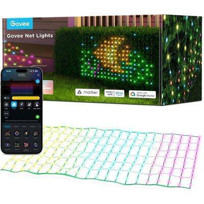 Lumières Réseau LED Extérieures Govee 85×143cm IP65 RGB - Publicité Lumières Réseau LED Extérieures Govee 85×143cm IP65 RGB - Publicité