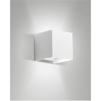 Fabas Luce, Éclairage d'extérieur, CUBA WHITE LED Wandleuchte 12W warmweiss Weiss 6541-21-254 (1448 lm, IP54) - Publicité Fabas Luce, Éclairage d'extérieur, CUBA WHITE LED Wandleuchte 12W warmweiss Weiss 6541-21-254 (1448 lm, IP54) - Publicité