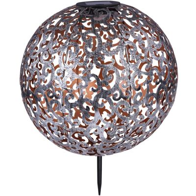 Lampe solaire de jardin GLOBO - Sphère décorative métallique 40cm IP44 - Publicité Lampe solaire de jardin GLOBO - Sphère décorative métallique 40cm IP44 - Publicité
