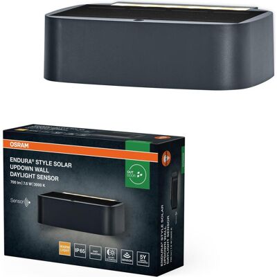 Osram, Éclairage d'extérieur, Endura Style Solar Bright, Solar-Wandleuchte LED (520 lm, IP65) - Publicité Osram, Éclairage d'extérieur, Endura Style Solar Bright, Solar-Wandleuchte LED (520 lm, IP65) - Publicité