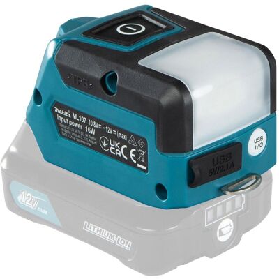 Makita, Éclairage pour atelier, Lampe de poche LED rechargeable ML107 12 volts, sans batterie,sans chargeur (200 lm) - Publicité Makita, Éclairage pour atelier, Lampe de poche LED rechargeable ML107 12 volts, sans batterie,sans chargeur (200 lm) - Publicité