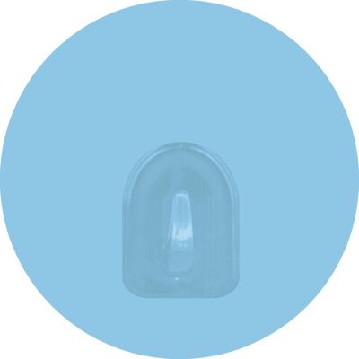 MSV - Rond 8cm - Transparent - Bleu clair - Crochet porte-serviettes - Publicité MSV - Rond 8cm - Transparent - Bleu clair - Crochet porte-serviettes - Publicité