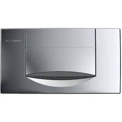 Geberit - Twin Line Mono - Chrome - Bouton unique - Plaquecommande - Publicité Geberit - Twin Line Mono - Chrome - Bouton unique - Plaquecommande - Publicité