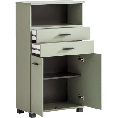 SCHILDMEYER Palermo Armoire de Salle de Bain - Vert, 2 pièces, Étagères réglables - Publicité SCHILDMEYER Palermo Armoire de Salle de Bain - Vert, 2 pièces, Étagères réglables - Publicité
