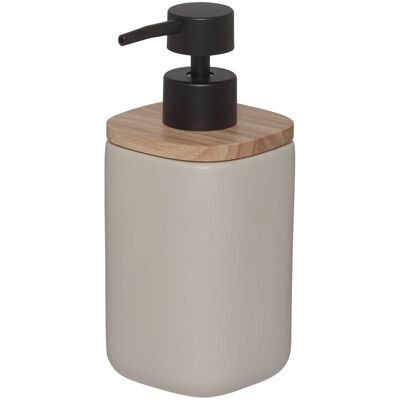 Sealskin, Distributeur de savon + porte-savon, Distributeur de savon Mind 200 ml, modèle sur pied, couleur « greige » - Publicité Sealskin, Distributeur de savon + porte-savon, Distributeur de savon Mind 200 ml, modèle sur pied, couleur « greige » - Publicité
