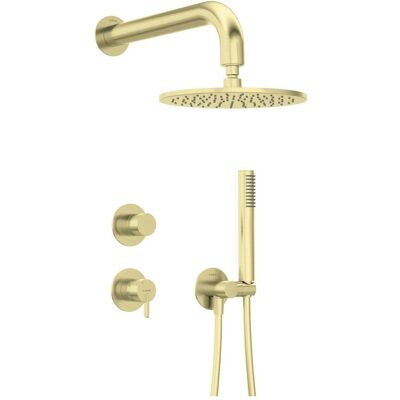 Ensemble de Douche Série 600 en Laiton - Or Brossé - Type de Douche - Publicité Ensemble de Douche Série 600 en Laiton - Or Brossé - Type de Douche - Publicité