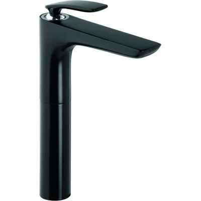 Mitigeur lavabo monocommande Kludi Balance noir, version haute - Publicité Mitigeur lavabo monocommande Kludi Balance noir, version haute - Publicité