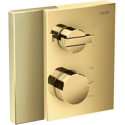 Axor Robinetterie de salle de bains, Thermostat de bord de taille manuelle, dissimulé, avec vanne d'arrêt et de commutation, taill - Publicité Axor Robinetterie de salle de bains, Thermostat de bord de taille manuelle, dissimulé, avec vanne d'arrêt et de commutation, taill - Publicité