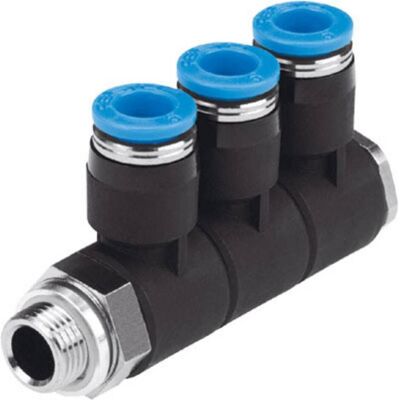 Festo, Technique de raccordement des tubes, QSLV3-G1/2-12 186242 Distributeur multiple - Publicité Festo, Technique de raccordement des tubes, QSLV3-G1/2-12 186242 Distributeur multiple - Publicité