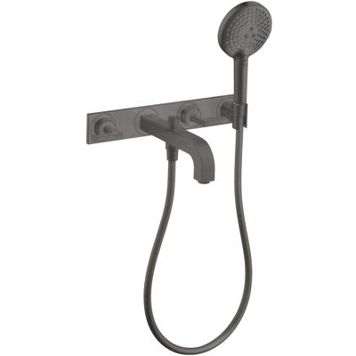 Hansgrohe Axor Citterio Mitigeur 3 trous - Chrome noir brossé - Publicité Hansgrohe Axor Citterio Mitigeur 3 trous - Chrome noir brossé - Publicité