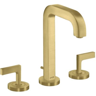 Axor Robinetterie de salle de bains, Citterio 3-hole basin mixer 170, pop-up waste, spout 140mm, lever handles, rosettes - Publicité Axor Robinetterie de salle de bains, Citterio 3-hole basin mixer 170, pop-up waste, spout 140mm, lever handles, rosettes - Publicité