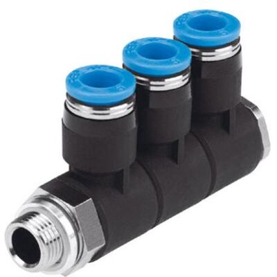 Festo, Technique de raccordement des tubes, QSLV3-G1/2-12 186242 Distributeur multiple - Publicité Festo, Technique de raccordement des tubes, QSLV3-G1/2-12 186242 Distributeur multiple - Publicité