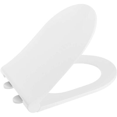 SAPHO - Siège de toilette Slim, Soft Close, blanc/Chrome - Publicité SAPHO - Siège de toilette Slim, Soft Close, blanc/Chrome - Publicité