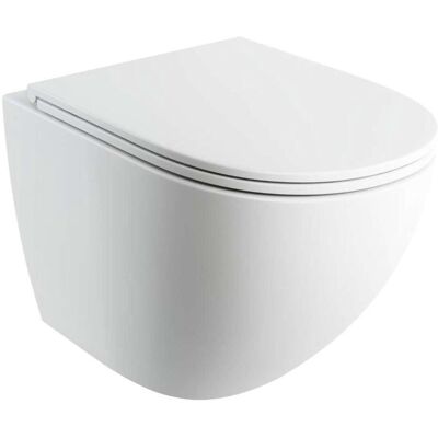 Toilettte suspendue Omnires Ottawa Comfort - Blanc mat - 54x37cm - Publicité Toilettte suspendue Omnires Ottawa Comfort - Blanc mat - 54x37cm - Publicité